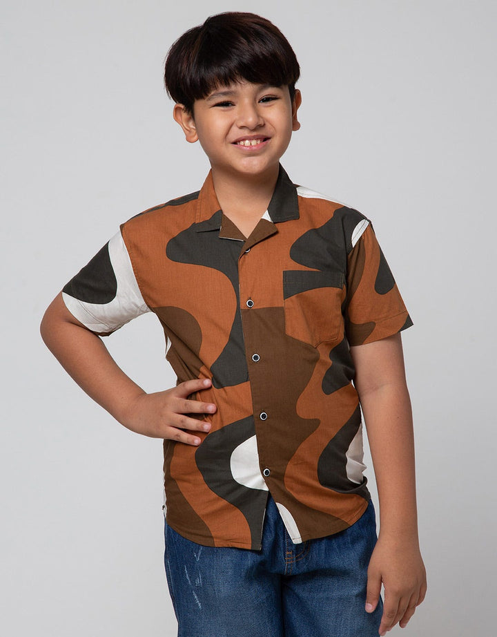 Nevada Short Sleeve Shirt Rayon Fp Marbel Cuban Collar