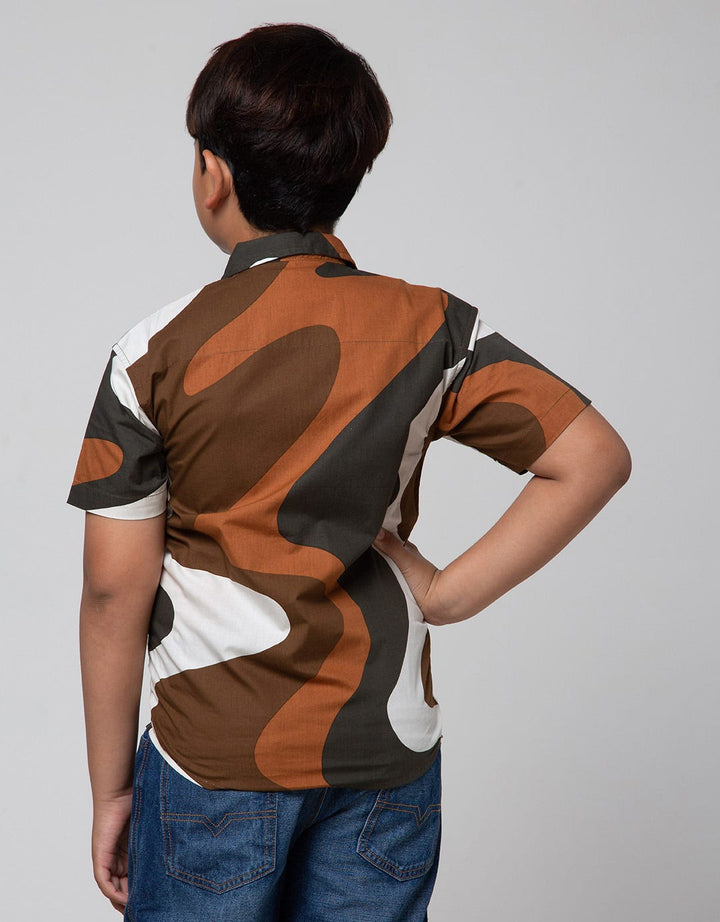 Nevada Short Sleeve Shirt Rayon Fp Marbel Cuban Collar