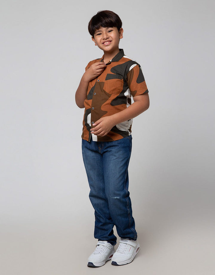 Nevada Short Sleeve Shirt Rayon Fp Marbel Cuban Collar