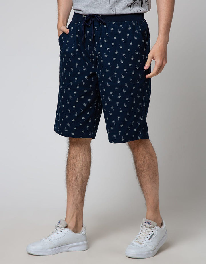 Nevada Short Pants Rib Bottom Print Trees
