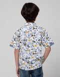 Little M Short Sleeve Kemeja Animal Bowtie