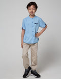 Little M Short Sleeve Seasonal Shirt Texture