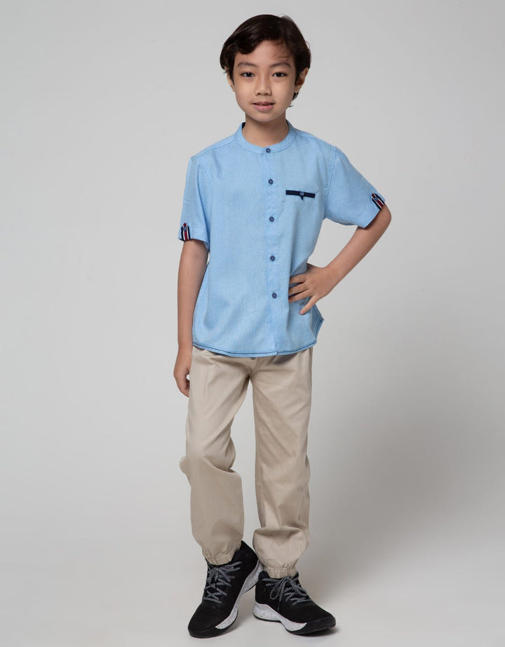 Little M Short Sleeve Seasonal Shirt Texture