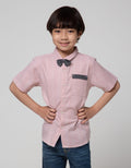 Little M Short Sleeve Koko Casual Texture Stripe Kotak