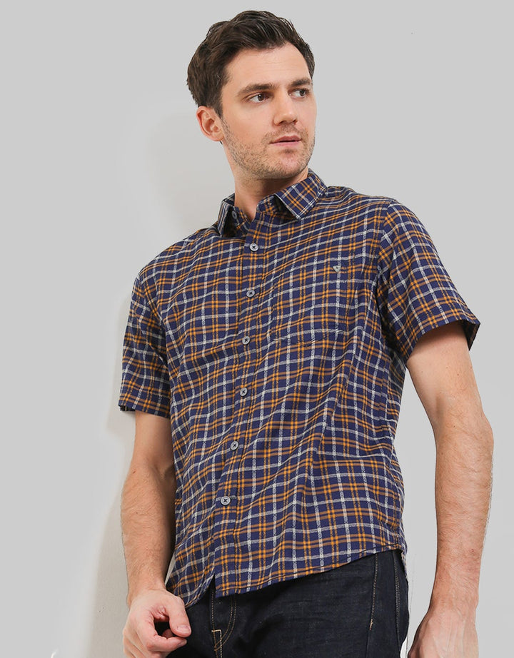 Watchout Jeans Short Sleeves Shirt Small Plaid
