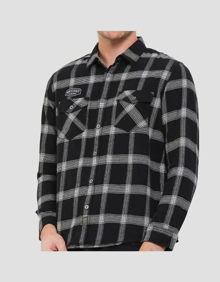 Watchout Jeans Long Sleeves Shirt Plaid Look