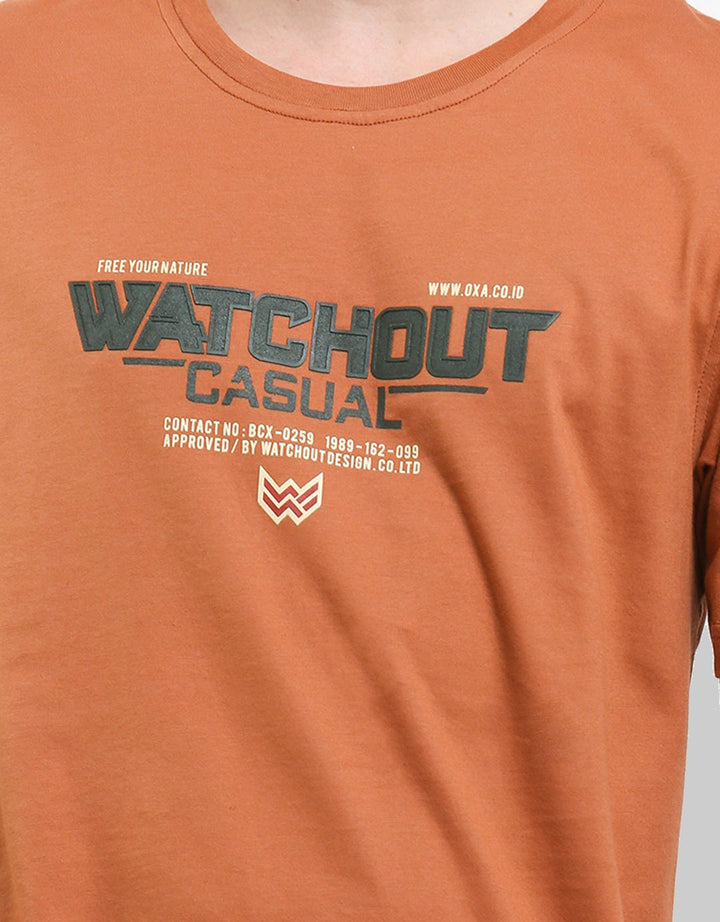 Watchout Casual Short Sleeves T-Shirt Print Logo