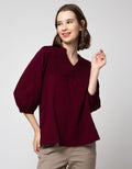 St. Yves 3/4 Blouse Sleeve With Smocking