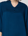 St. Yves 3/4 Blouse Sleeve With Smocking