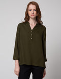 Connexion Blouse V Neck Wanita