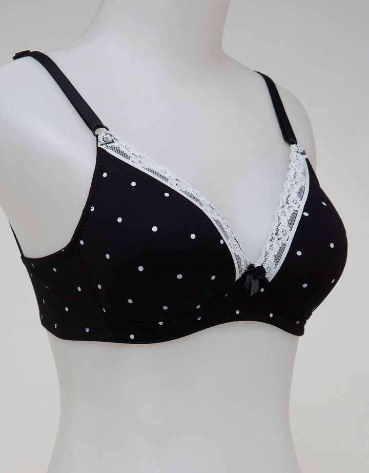 Nevada Non Push Up Non Wire Polkadot Bra Wanita