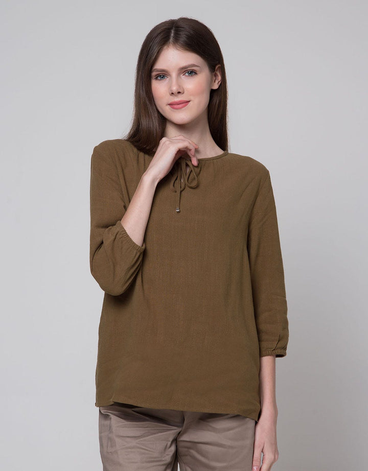 St. Yves Linen W Stoppe Women's 7/8 Sleeve Blouse