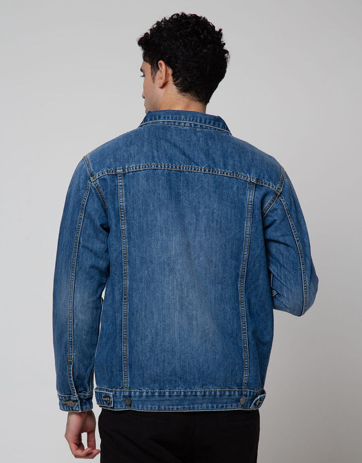 Lois Solid Denim Jaket Pria