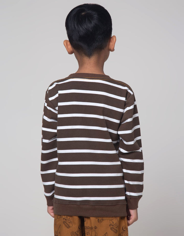 Little M Dino Stripe Sweater Anak Laki-laki