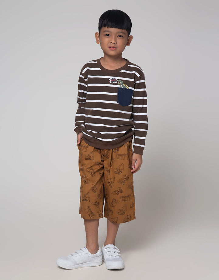Little M Dino Stripe Sweater Anak Laki-laki
