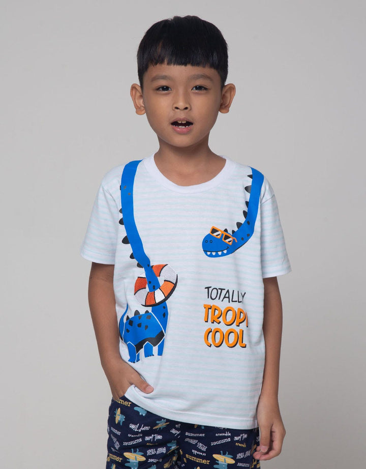 Little M Tropicool Bordir Kaos Anak Laki-laki