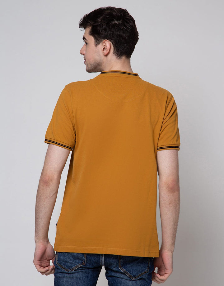 Gab's Henley Casual Polo Shirt Pria