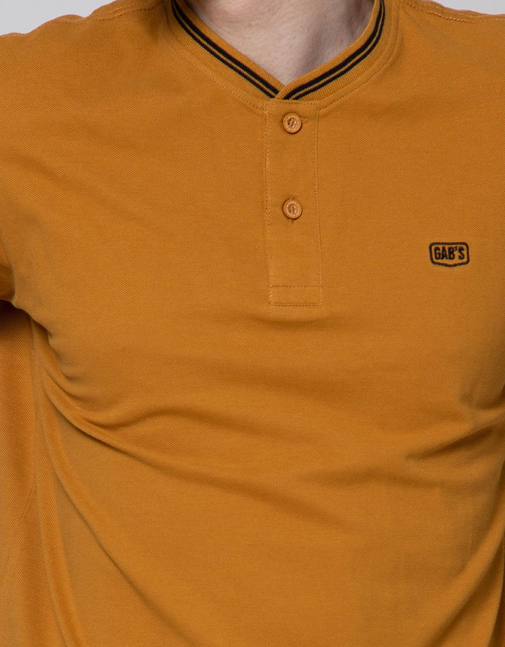 Gab's Henley Casual Polo Shirt Pria