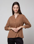 Connexion Blouse V Neck Wanita