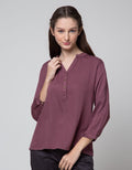 Connexion Blouse V Neck Wanita