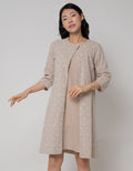 Triset Ladies Layer Look Flower Motif Dress