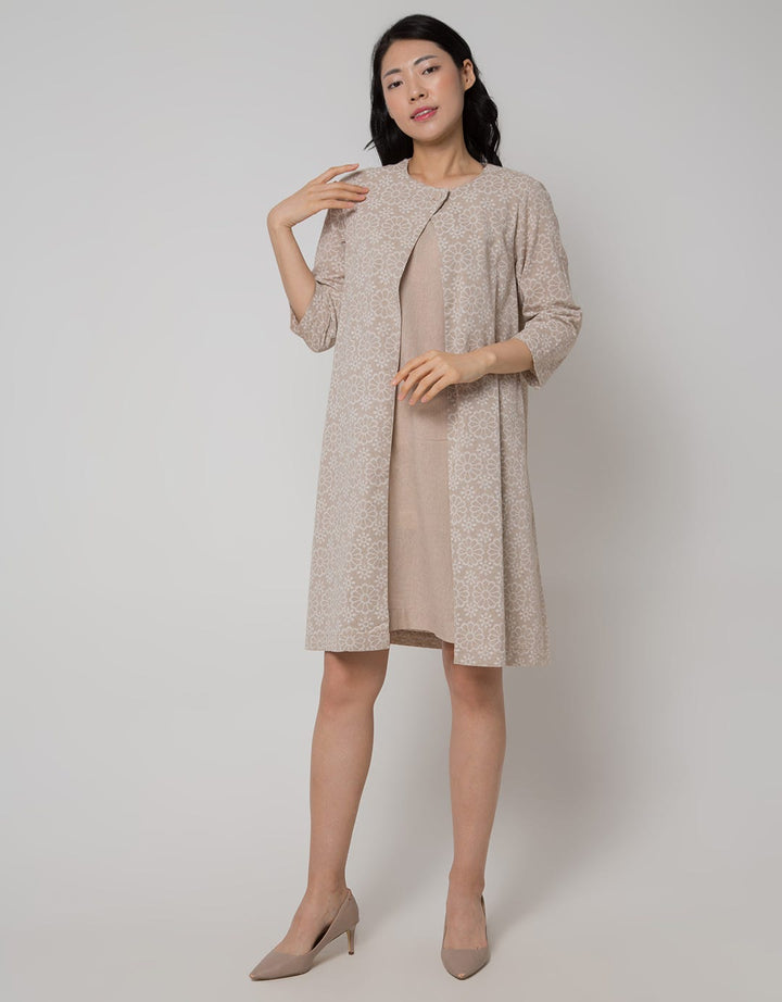 Triset Ladies Layer Look Flower Motif Dress