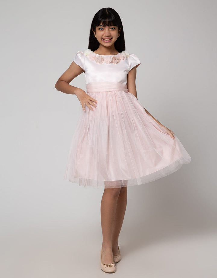 Sweet Miss Midi Dress Floral Big Bow Back Neck