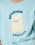 Nevada Short Sleeve Midi Dress Patch Applique Rabbit