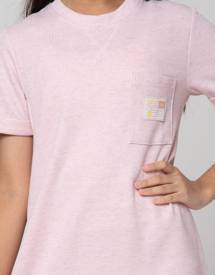 Nevada Short Sleeve Midi Dress Knit Bahan Tekstur