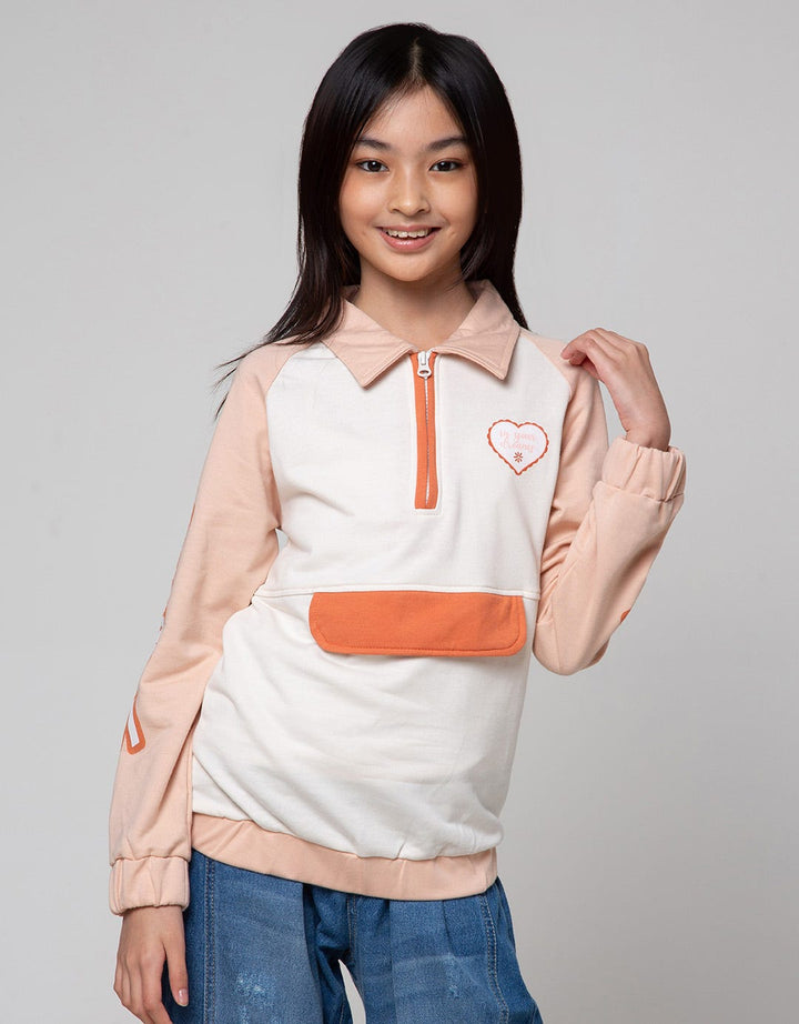 Nevada Collar Zipper Sweater Anak Perempuan