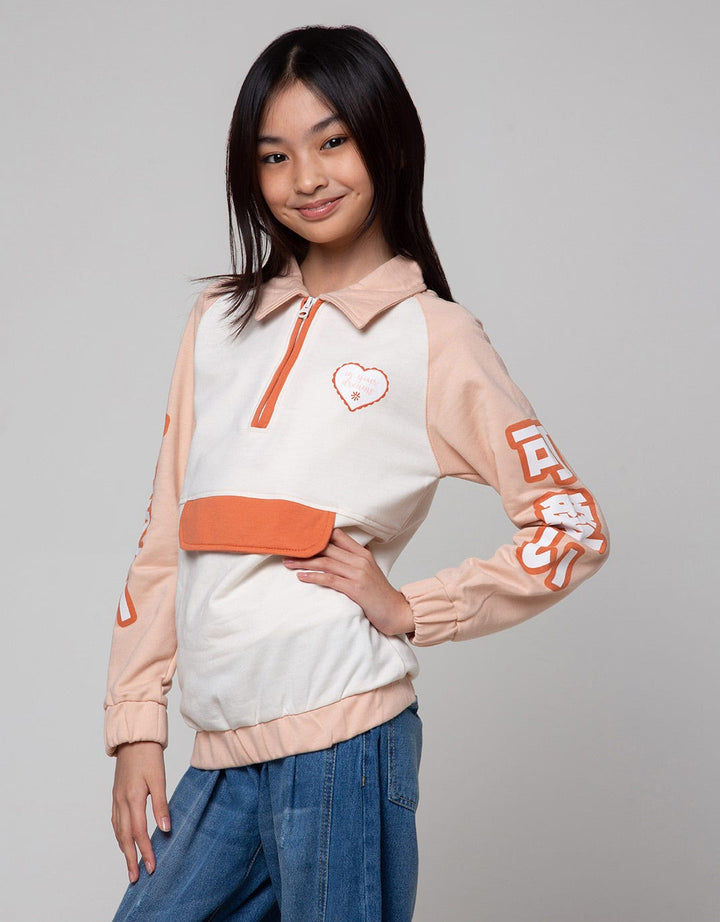 Nevada Collar Zipper Sweater Anak Perempuan