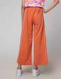 Nevada Long Pants Knit Two Tone Wide Leg Print Heart