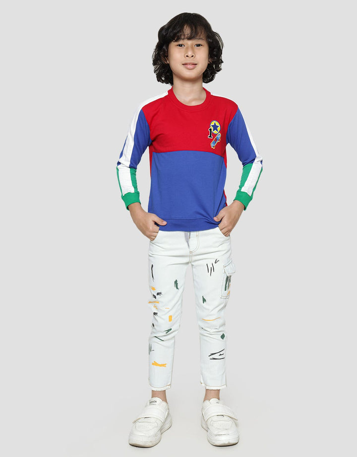 Little M Sweatshirt Cut N Sewn Bordir