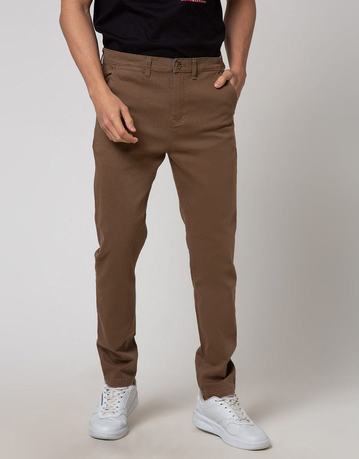 Cole Slim Basic Solid Celana Chinos Pria