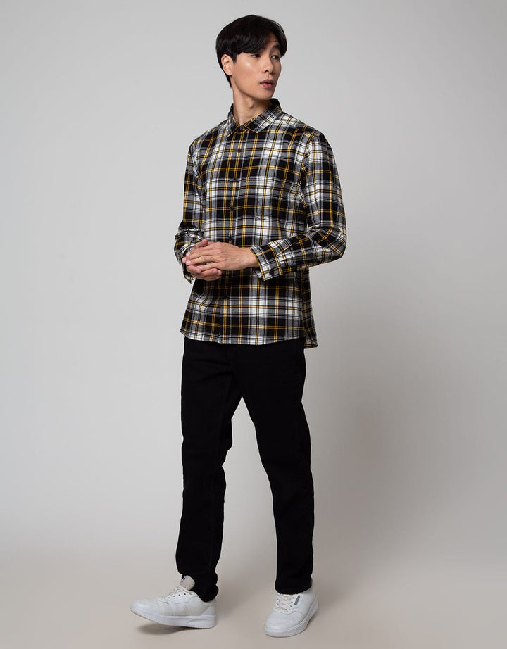 Nevada Long Sleeve Shirt Checked Flannel Thirty Six