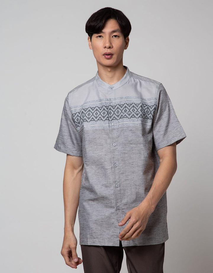 Cole Full Placket Baju Koko Pendek Pria