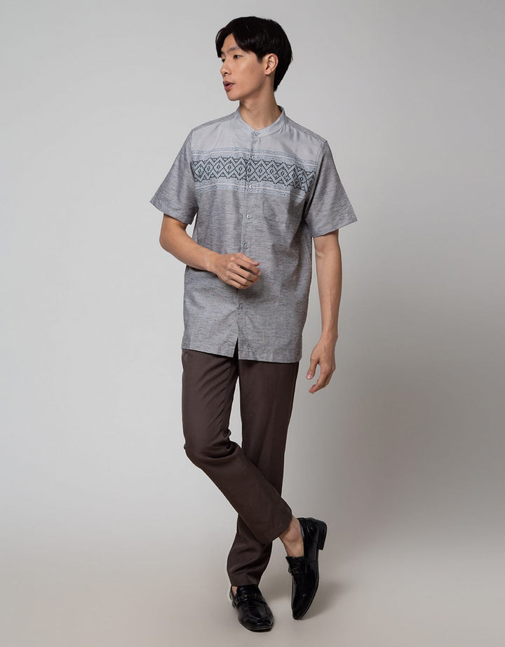 Cole Full Placket Baju Koko Pendek Pria