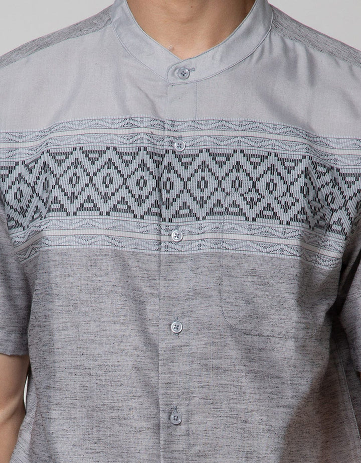 Cole Full Placket Baju Koko Pendek Pria