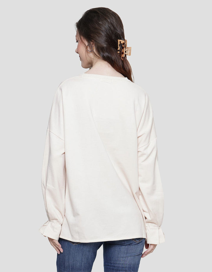 Cardinal Girl Draw Sleeve Sweater Wanita