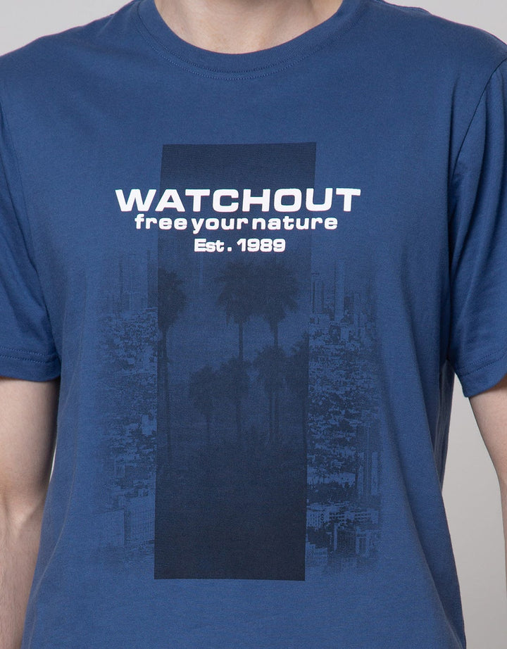 Watchout Jean's Short Sleeves T-Shirt Print Free Your Nature