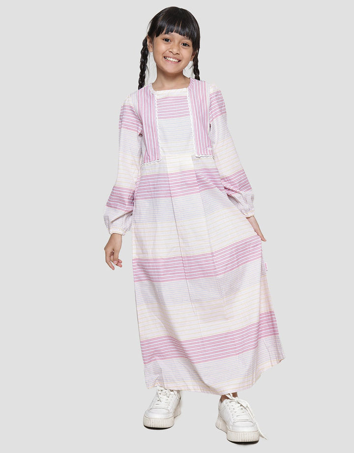 Cardinal Kids Girl Multi Stripe Gamis Anak Perempuan