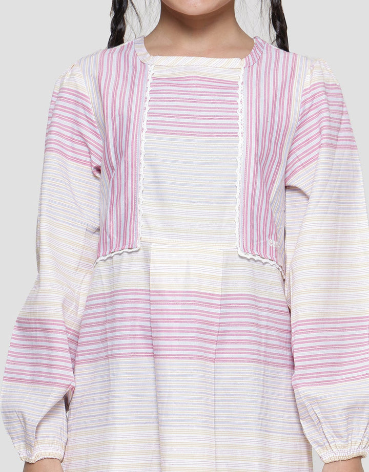 Cardinal Kids Girl Multi Stripe Gamis Anak Perempuan