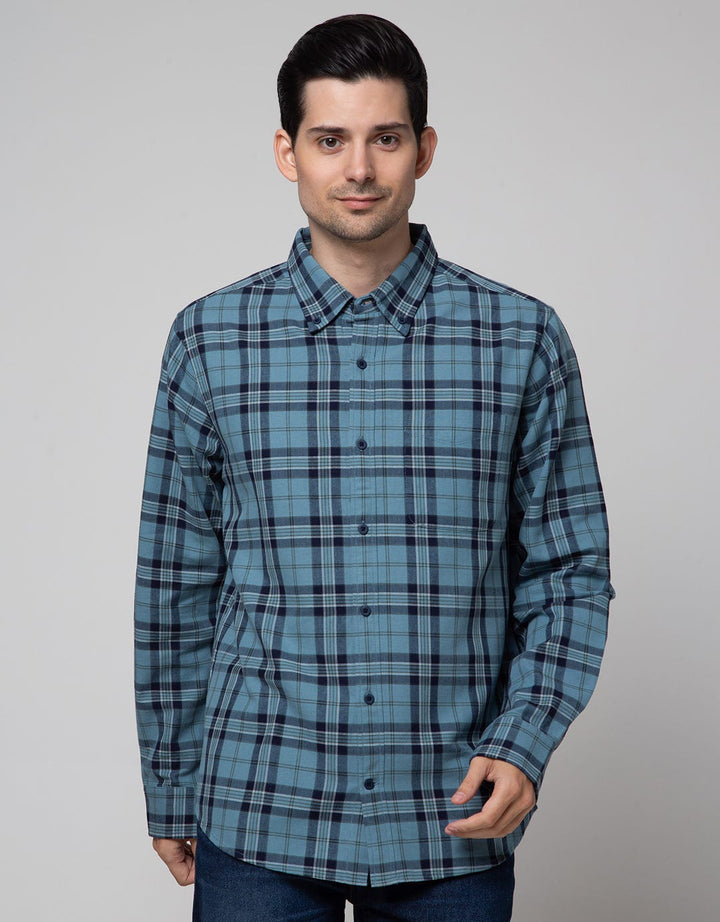 Cole Four Colors Check Kemeja Pria
