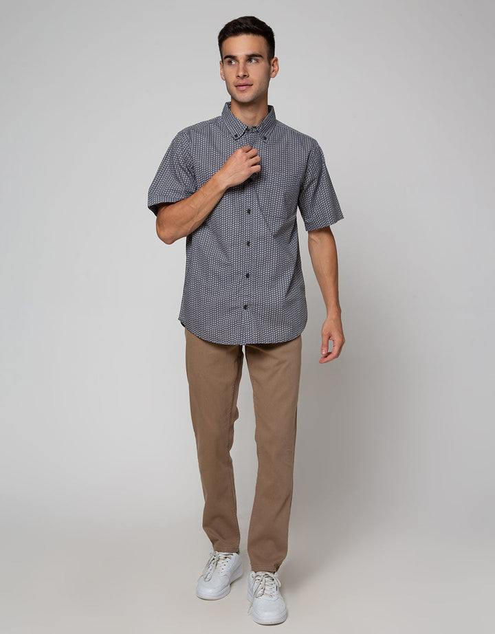 Cole Short Sleeve Shirt Woven Crossed Recycle Cotton