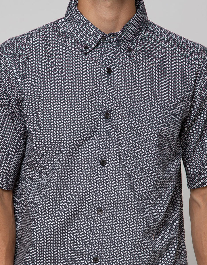 Cole Short Sleeve Shirt Woven Crossed Recycle Cotton