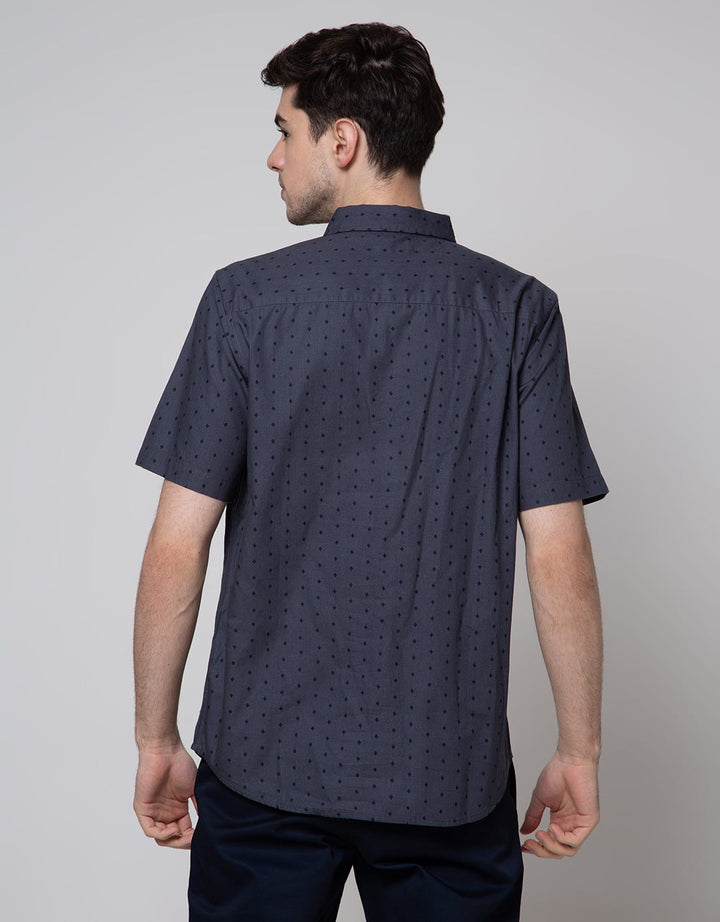 Cole Short Sleeve Shirt Woven Small Dots Recycle Cotton
