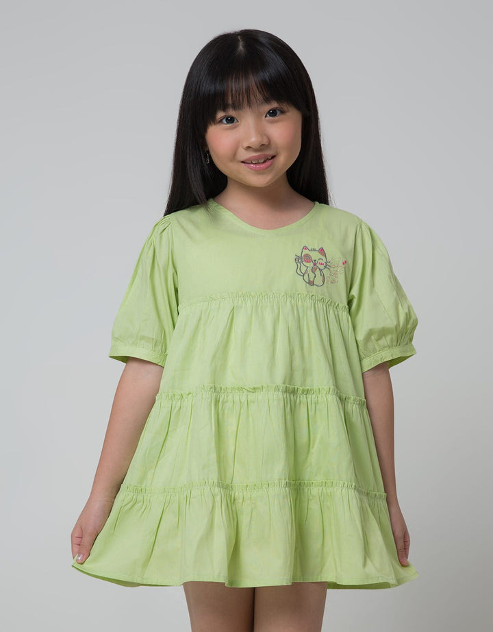 Little M Baloon Sleeve Dress Anak Perempuan