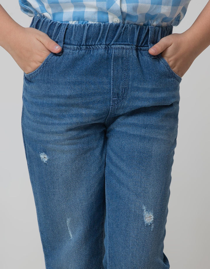 Little M Long Pants Denim Destroy