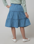 Little M Maxi Skirt Tumpuk2 Ruffle Tali Pinggang