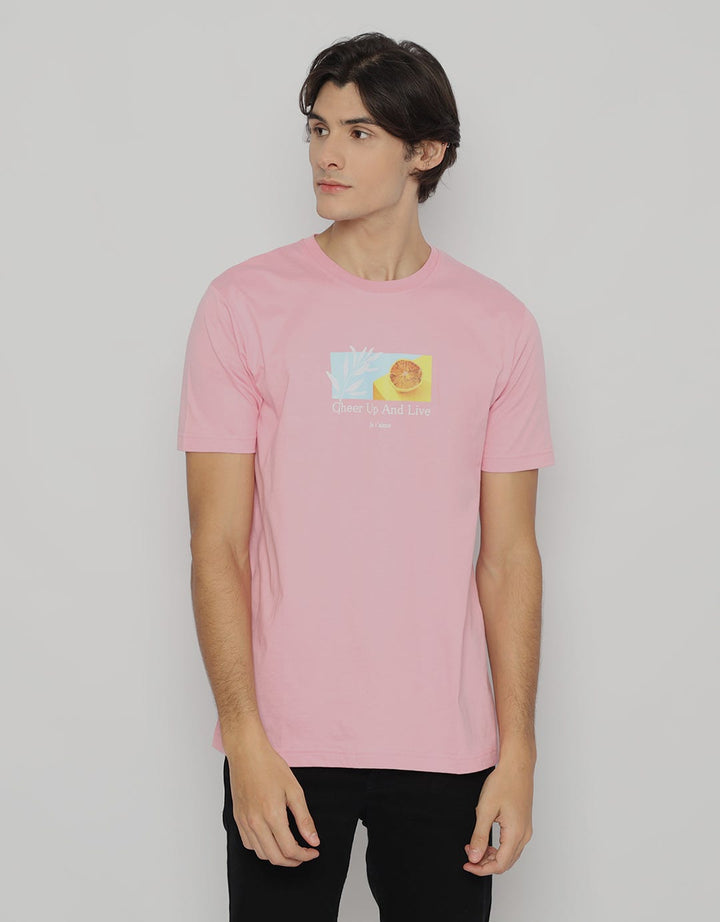 d&f T-Shirt Print Cheer Up And Live